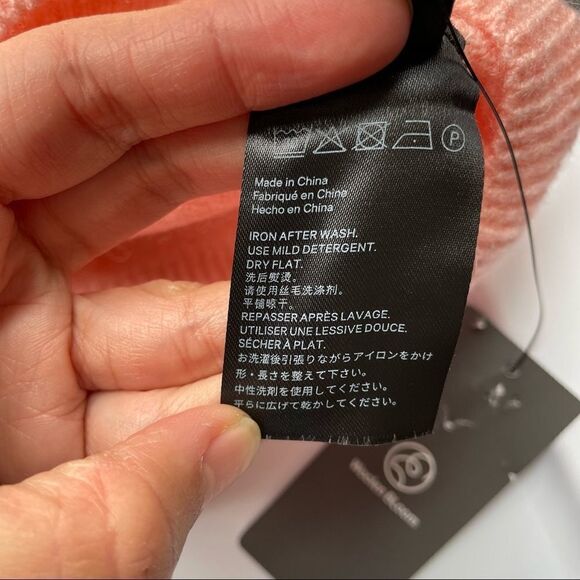 WOOLEN BLOOM WOOL BLEND PINK KNIT SWEATER OVERSIZED‎ ROUND NECK RIBBED TOP SZ S - Picture 8 of 10